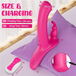 Vibrateur G-spot portable double extrémité doux, harnais sans bretelles, télécommande, jouet sexuel pour femmes, pour couples lesbiens - Product Image 6