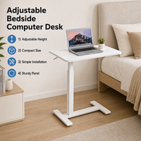 Table d'ordinateur mobile, réglable en hauteur, durable, personnalisable, moderne, minimaliste, écologique, pour la maison et le bureau, idéale pour le travail à domicile