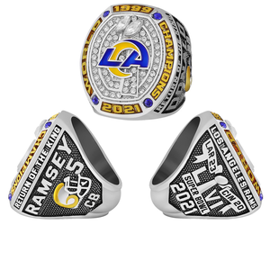 2021 Los Angeles Rams Bague de champion personnalisée de haute qualité Nouveau pour les bijoux en pierres précieuses <span class=keywords><strong>NBA</strong></span> pour les cadeaux commémoratifs en alliage - Product Image 1