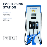 Nouvelles stations de charge EV DC de tension d'entrée 400V avec fonction RFID IP54 chargeur de voiture fabrication de chargeur cc pour CCS CHAdeMO