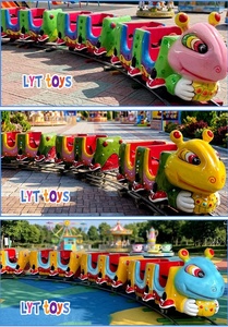 เครื่องเล่นรถไฟเด็กธีมมดทำจากไฟเบอร์กลาสในห้างสรรพสินค้า  รถไฟเด็กธีมมดที่มองเห็นได้ชัดเจน - Product Image 5