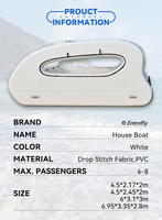 Entroffy Catamaran Électrique Solaire Gonflable Drop Stitch Personnalisable, Bateau-île Flottant pour Lac et Rivière, En Stock