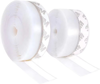 CHIMING - Tira de Sellado Autoadhesiva para Puertas y Ventanas de EPDM/Silicona, Tamaño Personalizado, para Uso en el Hogar y el Automóvil, Aislamiento Acústico, Transparente, Antipolvo