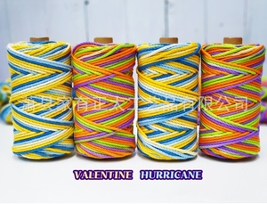 <span class=keywords><strong>Corda</strong></span> di <span class=keywords><strong>macramè</strong></span> a 3 strati in puro cotone gradiente 3.5mm - Product Image 6