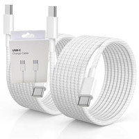 Câbles de charge rapide et de données tressés de haute qualité 1M 60W Type C vers Type C, câble de chargeur de téléphone portable Type C pour iPhone 18 17 16 15