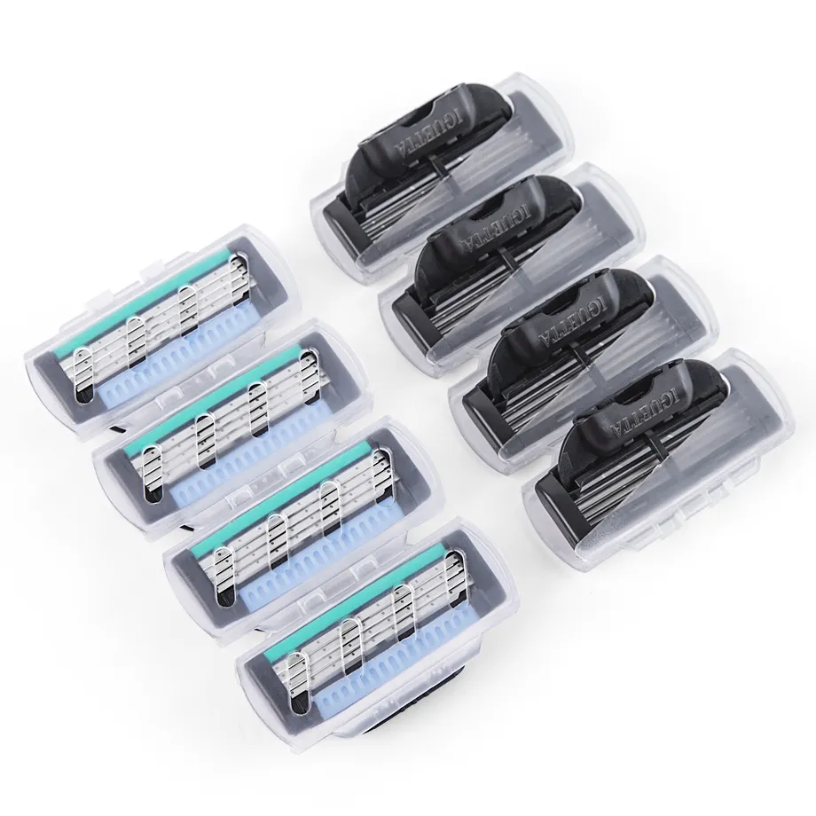 8 Replacement Razor Cartridges Germany Blade Shaving Blades For Men Stainless Steel Material Razor Manufacture GF-0571