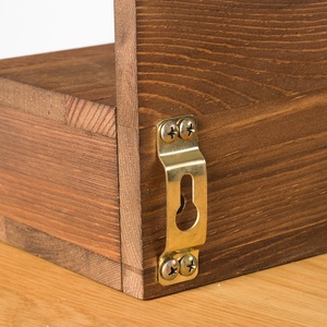 Porte-bouteilles à vin en <span class=keywords><strong>bois</strong></span> industriel KINMADE, support <span class=keywords><strong>mural</strong></span> en métal pour bouteilles liquides - Product Image 5