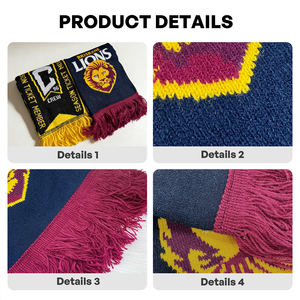 유조이 기프트 베스트셀러 맞춤형 슬로건 로고 <span class=keywords><strong>2026</strong></span> 친환경 니트 섬세한 태슬 국가별 깃발 스카프 선물 - Product Image 2