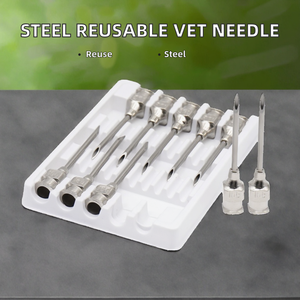Agujas Veterinarias de Alta Calidad, de Acero Inoxidable, Reutilizables, para Inyección de Vacunas en Cabras, para Diagnóstico e Inyección - Product Image 2