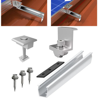 Module de panneau solaire Support en aluminium Rail de fixation Rail de montage trapézoïdal Support photovoltaïque pour système de panneau solaire