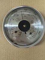 J&R Alliage d'aluminium 3-en-1 Toutes saisons 130mm Manomètre analogique intégré Thermomètre Hygromètre Baromètre OEM/ODM IP55