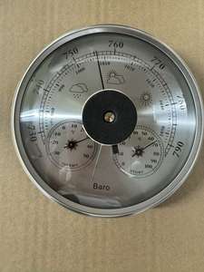 J&R Alliage d'aluminium 3-en-1 Toutes saisons 130mm Manomètre analogique intégré Thermomètre Hygromètre <span class=keywords><strong>Baromètre</strong></span> OEM/ODM IP55 - Product Image 6