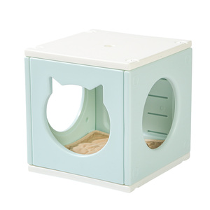 Claw Villa Plastic <b>Button</b> Closure Eco-friendly Four Seasons Universal Cat Tunnel House Shelter with Closed Design and Nest - Product Image 1
