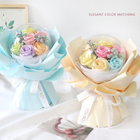 Vente en gros de ballons romantiques pour toujours, bouquet de fleurs artificielles jamais fanées, bouquet de roses de savon avec sac cadeau pour petite amie