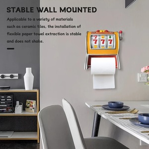 Slot Machine Toilet Roll Holder Resin Crafts Wall Mounted Paper Holder Funny <b>Bathroom</b> <b>Accessories</b> Home Decor Wall Ornament - Product Image 3