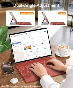 <span class=keywords><strong>Clavier</strong></span> magnétique <span class=keywords><strong>avec</strong></span> rétroéclairage 7 couleurs et support pour stylet pour Microsoft Surface Pro 11/10/9/8/X 13 pouces - Product Image 2