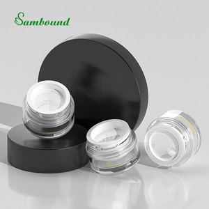 Venta al por mayor de tarros cosméticos de plástico PET 20G respetuosos con el medio ambiente botella con tapa de rosca transparente con logotipo personalizable tarros cosméticos de crema - Product Image 1