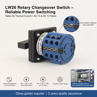 Interruptor Selector Rotatorio Universal LW26 20A 32A, Interruptor de Cambio Manual de 3 Fases para Control de Motor, CE RoHS