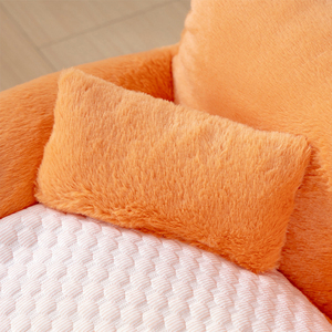 Sofá para mascotas de lana con refrigeración por burbujas OEM al por mayor, sofá cama para mascotas de felpa de varios colores con logotipo personalizado, funda extraíble para interior, sofá para mascotas - Product Image 2