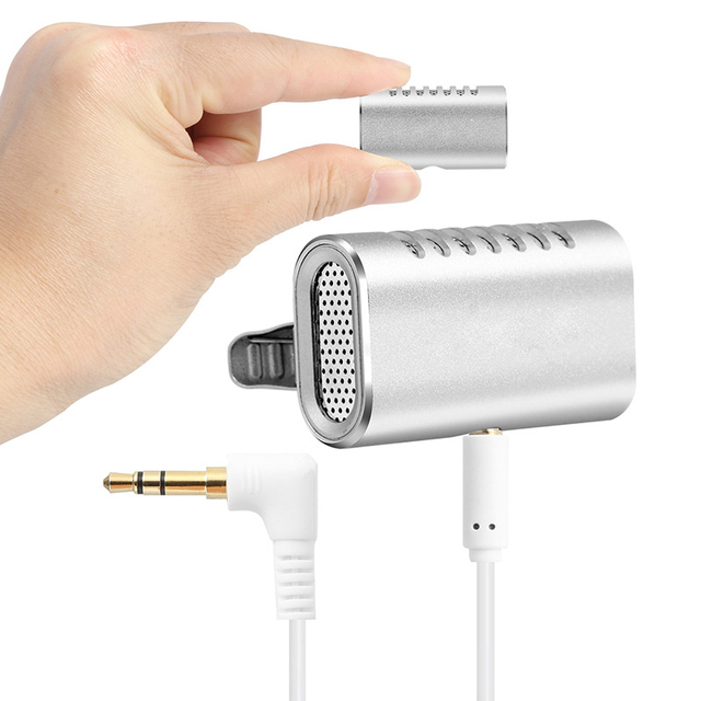Wired Lavalier Condenser Microphone-Lightweight & Portable Plastic & Metal Construction for Smartphones