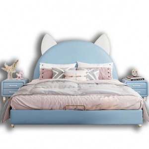 Cama de Día Estilo Nórdico Moderno para Niñas, Diseño Creativo con Orejas de Gato, Tamaño Completo, Madera Cómoda, Fabricada en China - Product Image 5