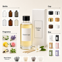 Recharge d'huile parfumée pour diffuseur à bâtonnets floraux personnalisée 120 ml avec aromathérapie pour l'ambiance intérieure en bouteille en verre