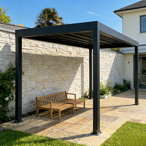 <span class=keywords><strong>Gazebo</strong></span> para Patio, Sala Exterior de <span class=keywords><strong>3x3</strong></span> 4x4m, Pérgola de Aluminio con Recubrimiento en Polvo, <span class=keywords><strong>Cortinas</strong></span> Resistentes al Viento, Pérgola para Exteriores - Product Image 4