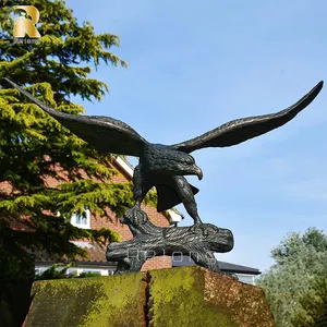 New Design Hot Sale Outdoor High Quality Garden Statue Antique Bronze Eagle