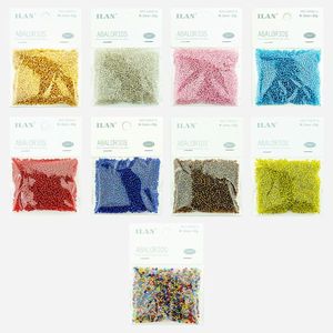 Ilan Abalorios Cuentas de Semilla de 4 mm, 50 g, Set Multicolor para Hacer Joyas - Product Image 1