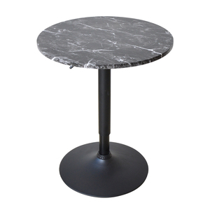 <span class=keywords><strong>Table</strong></span> de bistrot ronde réglable de 70-91 cm avec plateau en marbre noir, <span class=keywords><strong>pivotante</strong></span> à 360°, <span class=keywords><strong>table</strong></span> haute pour café et maison - Product Image 2