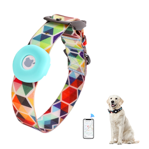 통합 Apple AirTag 홀더 개인화 된 벨 통합 개 칼라와 고급 반사 GPS 고양이 및 새끼 고양이 목걸이 - Product Image 6