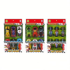 Ensemble de voitures miniatures de course rapides en métal moulé sous pression, 3 pièces, 17x4x30cm, échelle 1:64, à rétrofriction, pour enfants de 3 ans et plus - Product Image 3