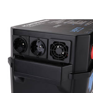 Gabinete a prueba de fuego Lifepo4 <span class=keywords><strong>12V</strong></span> caja de batería con inversor para 4x4 <span class=keywords><strong>Dual</strong></span> Na Ion batería de litio Rv Sistema Solar barco Trolling Motor - Product Image 3