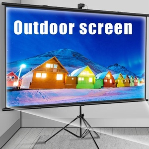 Di động ngoài trời Màn hình máy chiếu 100 "16:9 có thể thu vào Matte Trắng <span class=keywords><strong>Tripod</strong></span> Màn hình máy chiếu tầng đứng Bracket - Product Image 3