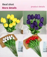 Bunga Tulip Buatan Bunga Artifisial untuk Hari Valentine Rangkaian Bunga Tulip Putih Rangkaian Bunga Pernikahan
