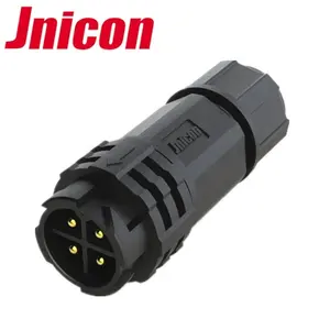 Jnicon M19 20amp Yellow Lock Ring IP67 Waterproof Power 4pin Connector For Battery