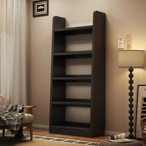 Floor-standing <b>storage</b> rack, trapezoidal display <b>cabinet</b>, black minimalist style, household <b>cabinet</b>, simple multi-level <b>storage</b> - Product Image 3
