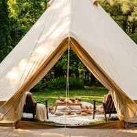 Tente de camping rapide à monter en tissu Oxford imperméable, monocouche, quatre saisons, 4m 5m 6m, avec sol en PVC et poteaux galvanisés