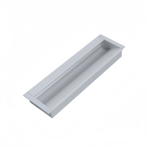 Recessed Cabinet Handle, Hidden Wardrobe Pull, Aluminum Alloy Handle, <strong>Black</strong> Flush Mount Handle, Minimalist Furniture Hardware - Product Image 6