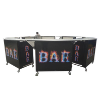 Table de bar portable en alliage d'aluminium Sgaier pour discothèque