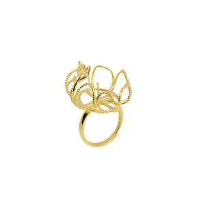 Handmade DIY S925 Silver Open Leaf Ring Baroque <b>Pearl</b> Empty Support New 1510-Accessory for <b>Loose</b> <b>Pearls</b> - Product Image 5