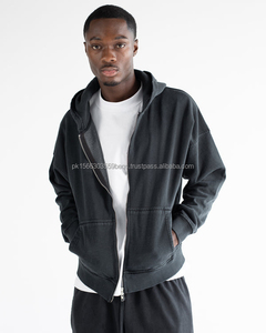 Top vente entièrement personnalisé plaine hommes sweats à capuche zippés 100% coton/Polyester impression numérique respirant hiver chaud - Product Image 1