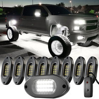 Kit de Luces LED de Alta Intensidad para Autos, 4/6/8/12 Pods, Blanco Puro, Interruptor LED, Clasificación IP68, Señal de Freno Roja para Camiones, Cuatrimotos, UTVs, SUVs