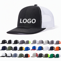 Topi Trucker Richardson 112 6-Panel Custom Logo Pabrik, Jaring Polos, Performa Bersepeda, Olahraga Luar Ruangan, Fashion, Perjalanan