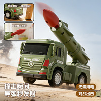 Nouveau Jouet Lanceur de Missiles Simulé à Inertie en Plastique pour Enfants, Modèle de Véhicule de Transport d'Ingénierie à Friction à Rétrofriction, Mini Voiture pour