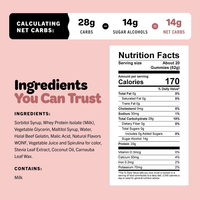 Gommes protéinées instantanées saveur fraise 20g – Snack riche en protéines sans sucre pour adultes – Récupération rapide après l'entraînement et énergie