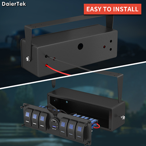 20A <span class=keywords><strong>6</strong></span> Gang pannello interruttore marino in alluminio metallo auto blu pannello interruttore luce con interruttore ON-OFF Yacht - Product Image 5