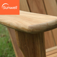 Chaise longue extérieure patio moderne chaises adirondack en bois de teck jardin loisirs plage camping chaise siège avec repos