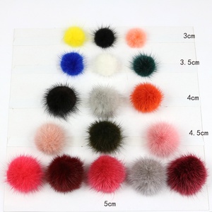 Pompones de pelo de visón de 3cm, 4cm, 5cm y 6cm, fábrica de China, venta al por mayor - Product Image 1