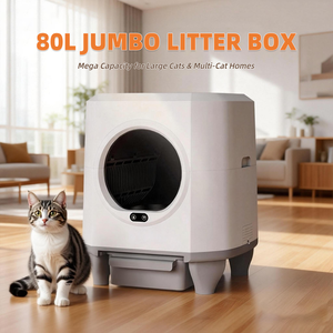 Bac à litière intelligent autonettoyant pour plusieurs chats, grande capacité, contrôle par application, anti-odeurs et anti-fuites, nettoyage facile, surveillance - Product Image 2